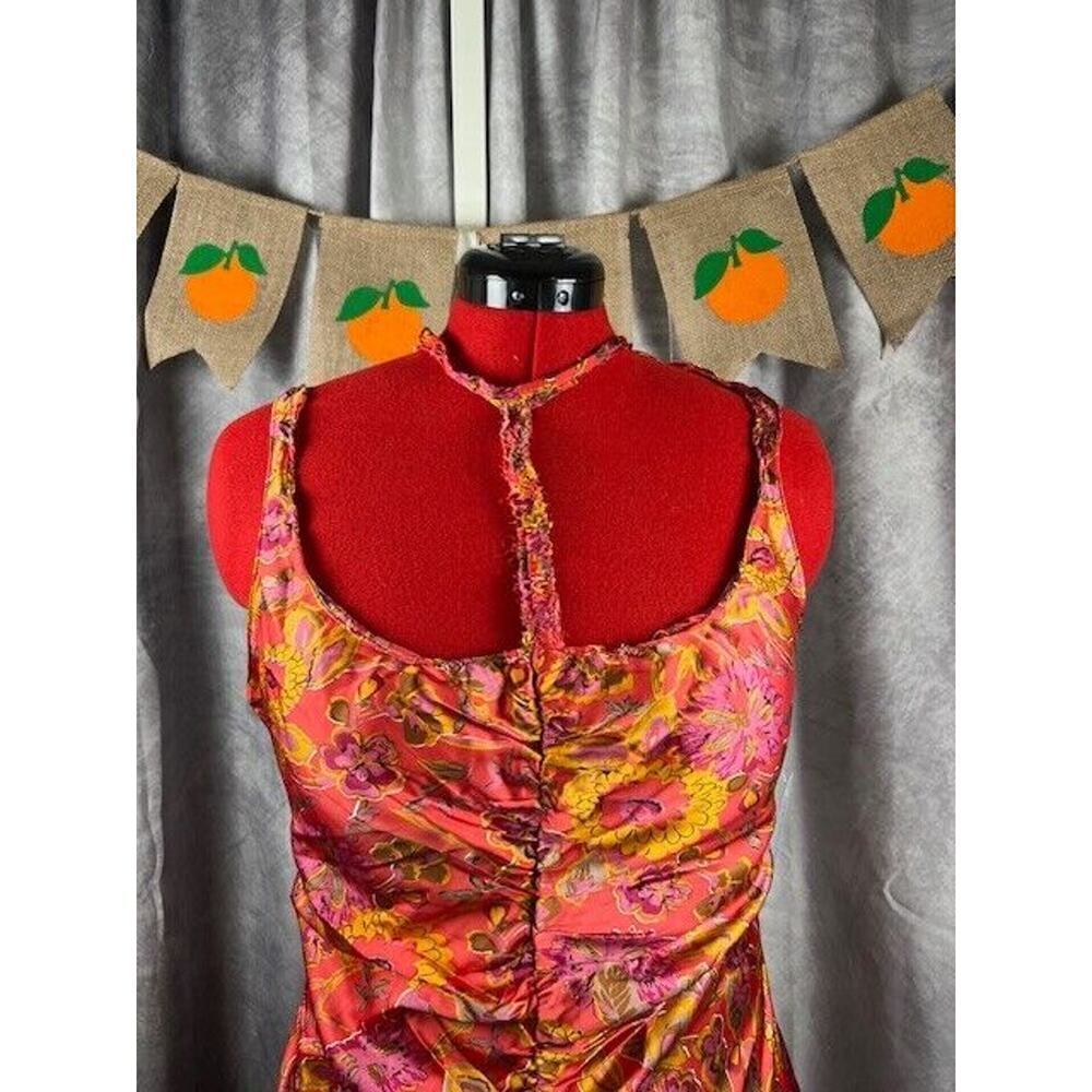 MELLODAY Halter Floral Print Dress Size L - Picture 2 of 9
